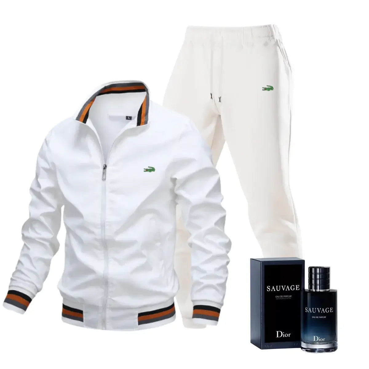 Spring jacket and pants set + luxury perfume